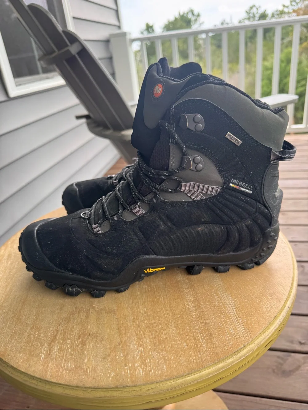 Merrell Chameleon Thermo 8 Waterproof Winter Hiking Boots Men's 12 Black
